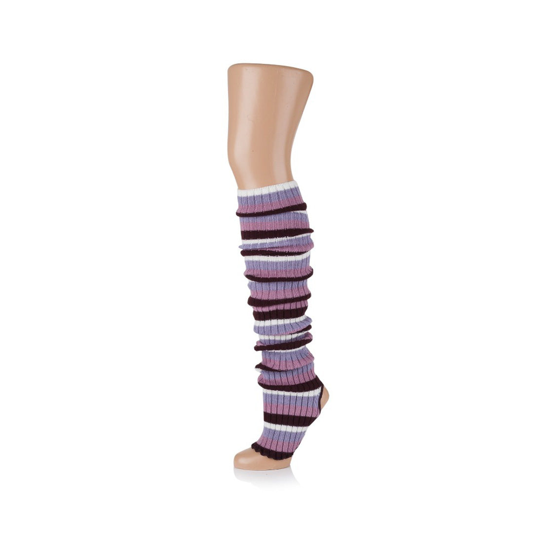 Gketes Xorou Rige Me Tripa Freed Of London STL WARM Pink Purple White Striped Stirrup Leg Warmenrs MelizDanceShop