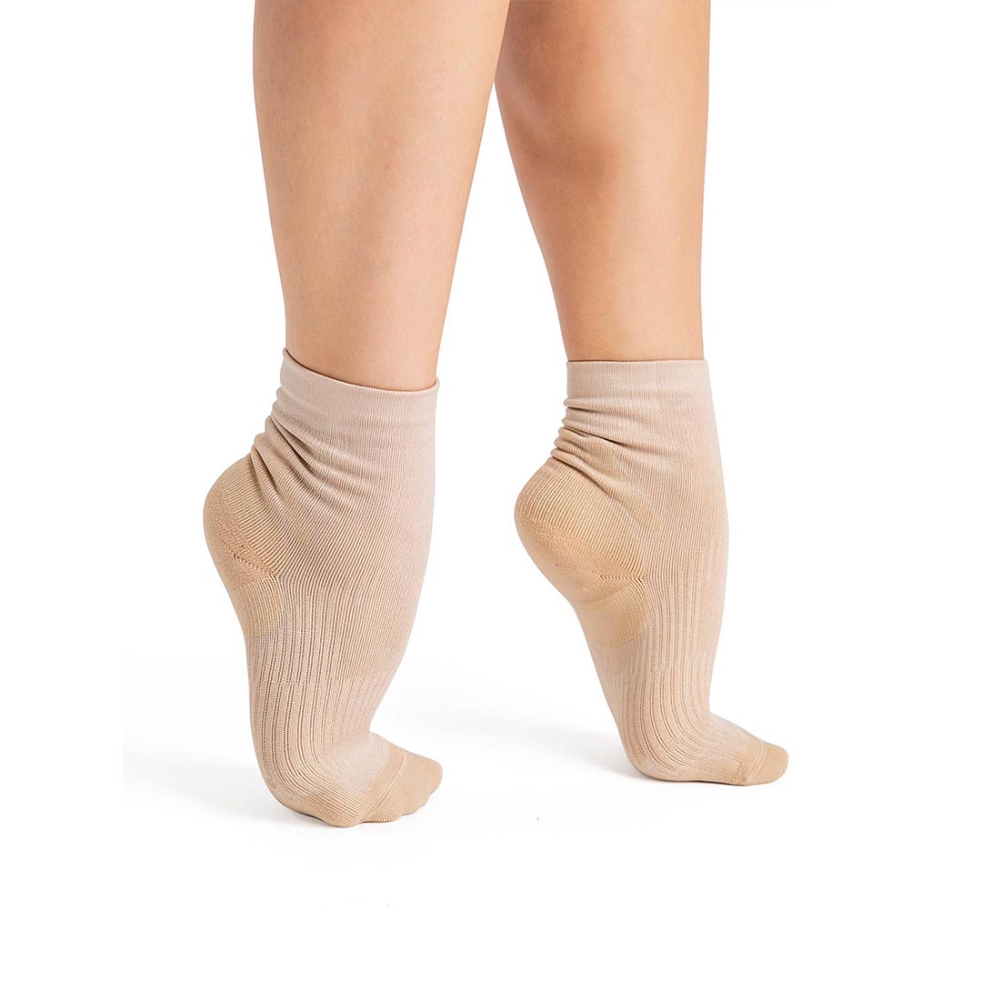 Kaltses Xorou Yoga Capezio LifeKnit Sox II Skintone 60 Side MelizDanceShop