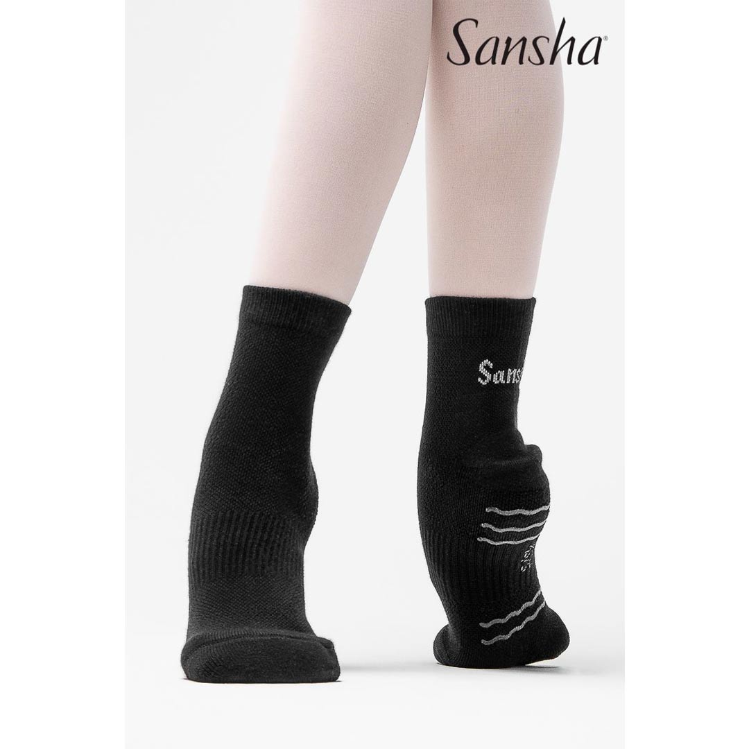 Kaltses Xorou Yoga Sansha Low Cut Dance Socks 63BA1001LC Black MelizDanceShop