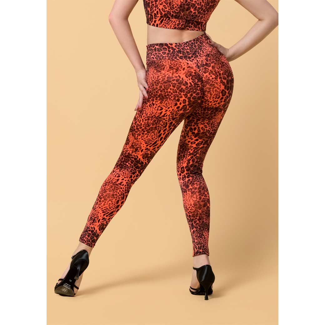 Kolan Xorou Gynaikeio GrandPrix Leslie Coral Animal Print Back MelizDanceShop