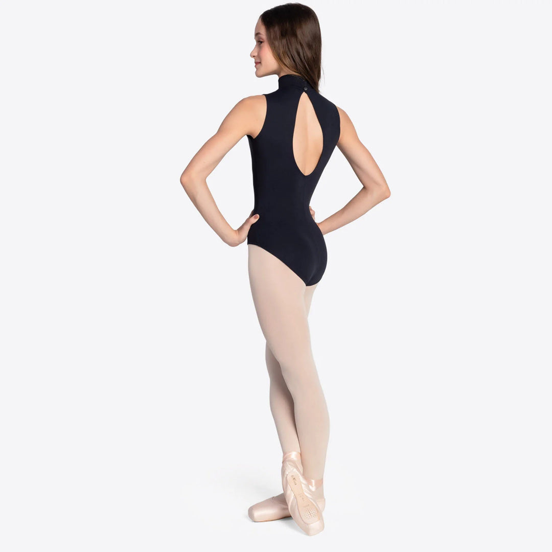 Kormaki Mpaletou Gynaikeio Amaniko SoDanca Sorsha SL176 High Neck Halter Top Black Back MelizDanceShop