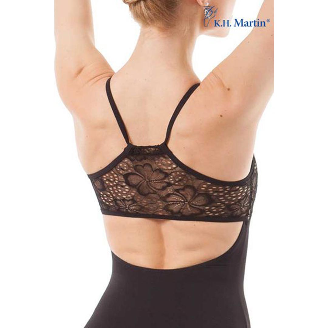 Kormaki Xorou Gynaikeio Tiranta KH Martin Adreen KH1569M Camilole Leotard With Mesh Black Back Zoom MelizDanceShop