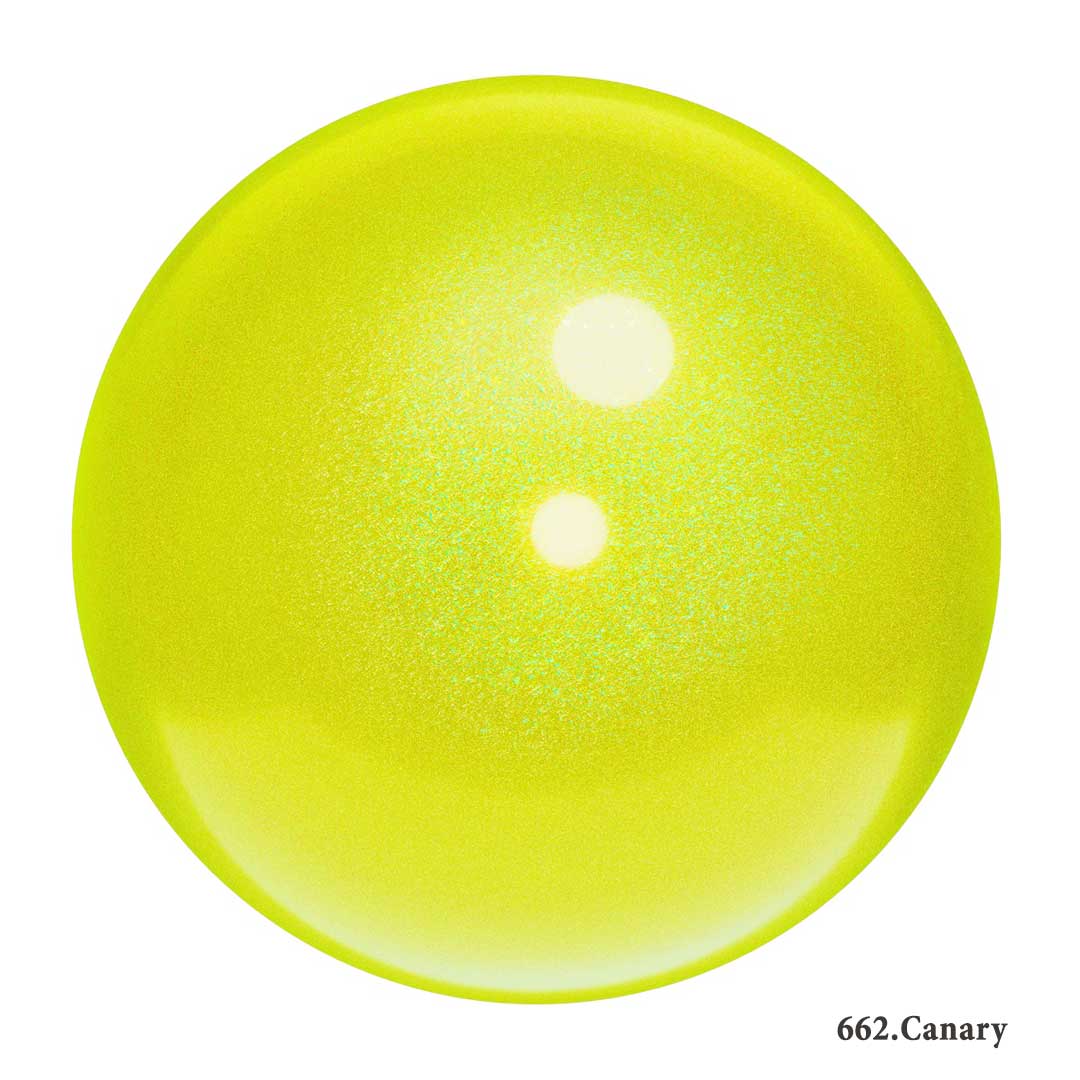 Mpala Rythmikis Gymnastikis Agonitiki Glitter Chacott Shiny Ball 18.5cm FIG 662 Canary MelizDanceShop