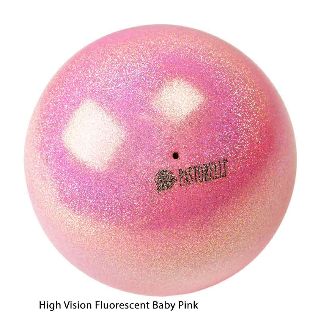 Mpala Rythmikis Gymnastikis Agonistiki Pastorelli High Vision Glitter FIG 00020 Fluorescent Baby Pink MelizDanceShop