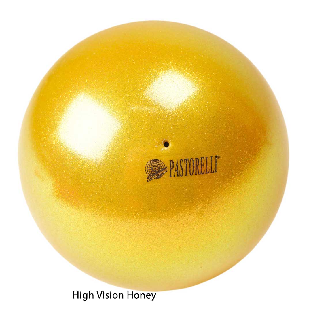 Mpala Rythmikis Gymnastikis Agonistiki Pastorelli High Vision Glitter FIG 00020 Honey MelizDanceShop