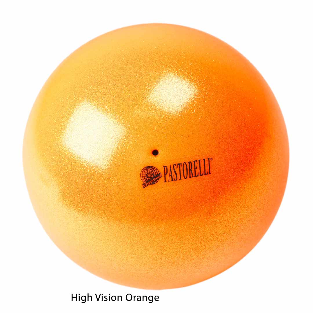 Mpala Rythmikis Gymnastikis Agonistiki Pastorelli High Vision Glitter FIG 00020 Orange MelizDanceShop