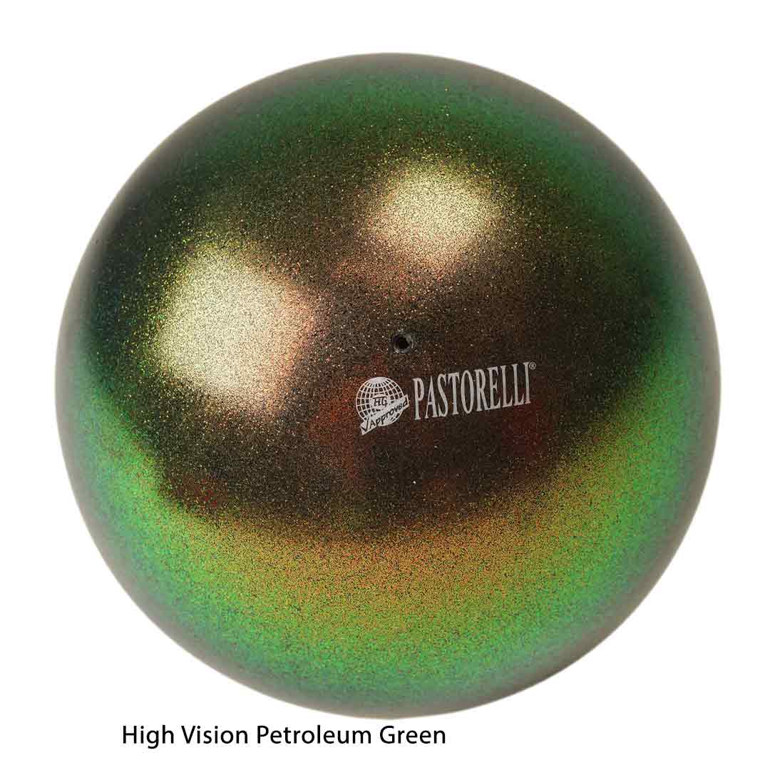 Mpala Rythmikis Gymnastikis Agonistiki Pastorelli High Vision Glitter FIG 00020 Petroleum Green MelizDanceShop