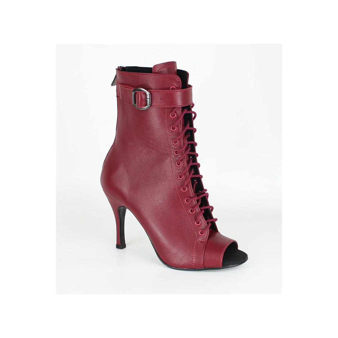 Mpotakia Xorou High Heels Akces Julia Dance Boots Heels Leather Cherry Profile MelizDanceShop