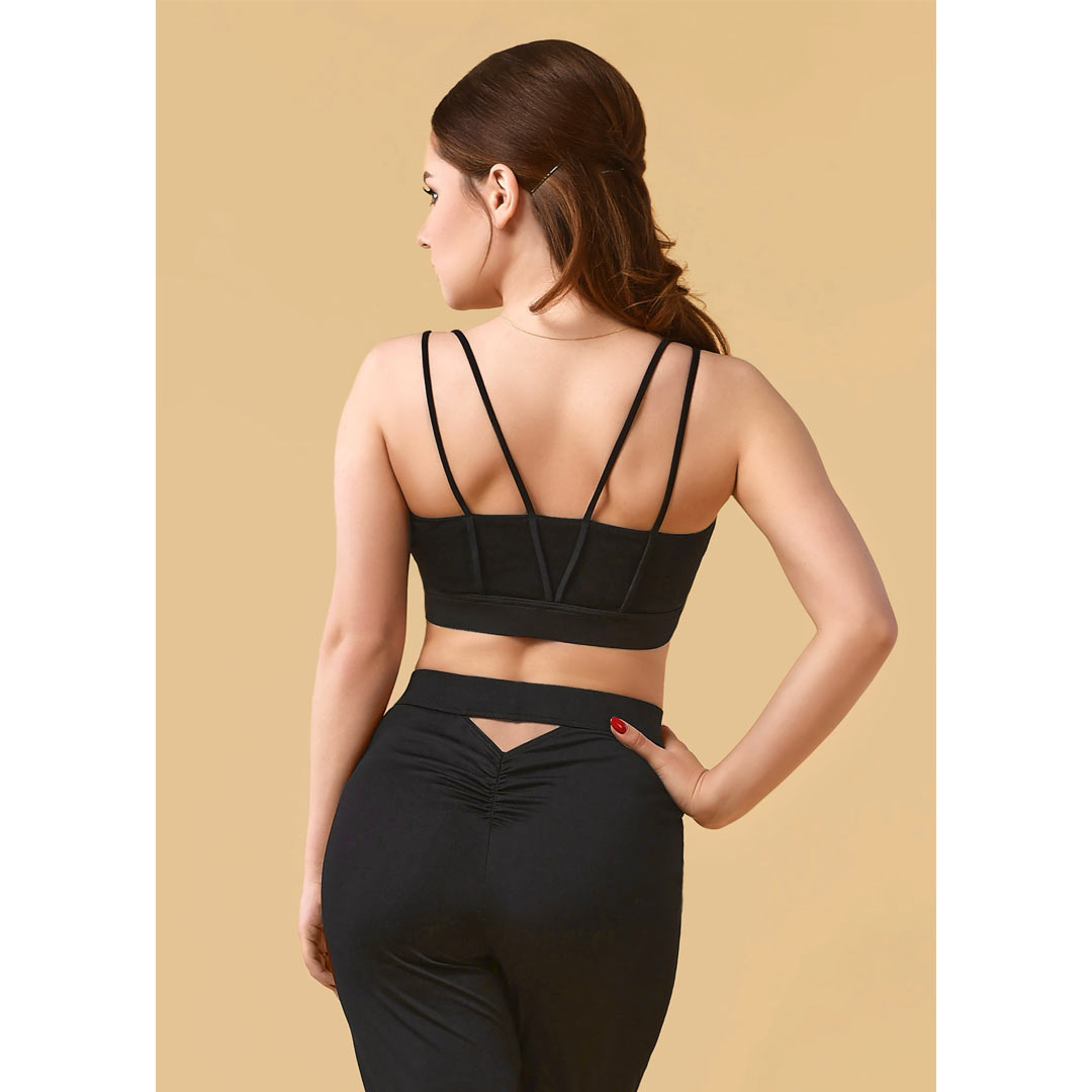 Mpoustaki Xorou Gynaikeio Paidiko Akio Black Back Zoom MelizDanceShop