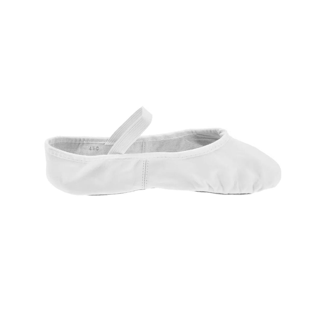 Paidika Papoutsia Mpaletou Dermatina GoDance Full Sole White MelizDanceShop