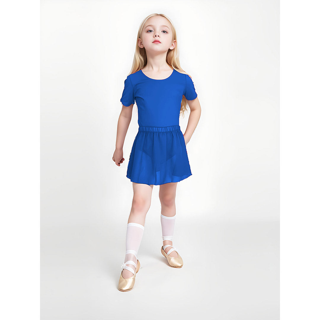 Paidiki Fousta Mpaletou Georgette GradBallet Pull On Georgette Skirt RB MelizDanceShop