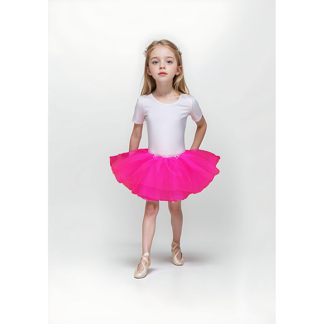 Paidiki Fousta Toutou Mpaletou GradBallet HotPink MelizDanceShop