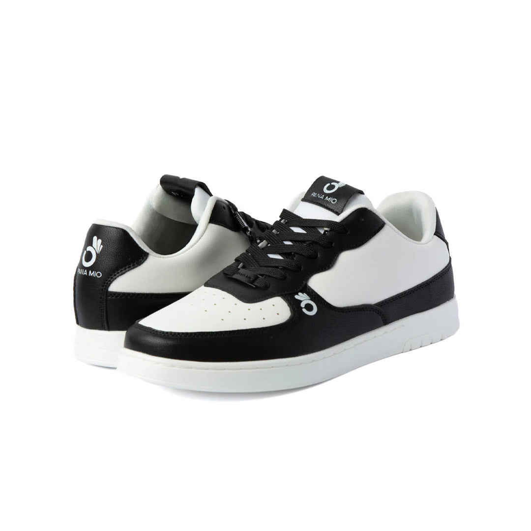 Papoutsia Xorou Athlitika Pana Mio Panta Low Top Street Sole Black and White Pair 2 MelizDanceShop