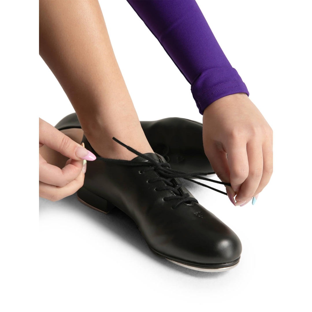 Papoutsia Xorou Klaketes Capezio 443 Tic Tap Toe Tap Shoes Leather Black MelizDanceShop