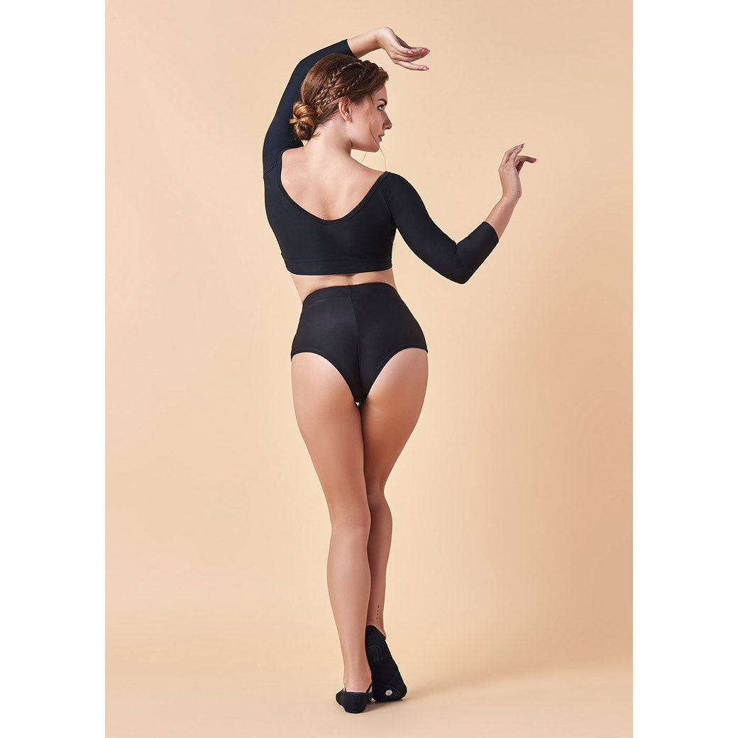 Sortsaki Gynaikeio Xorou Latin Heels GrandPrix Maxa Hot Shorts Black Back MelizDanceShop