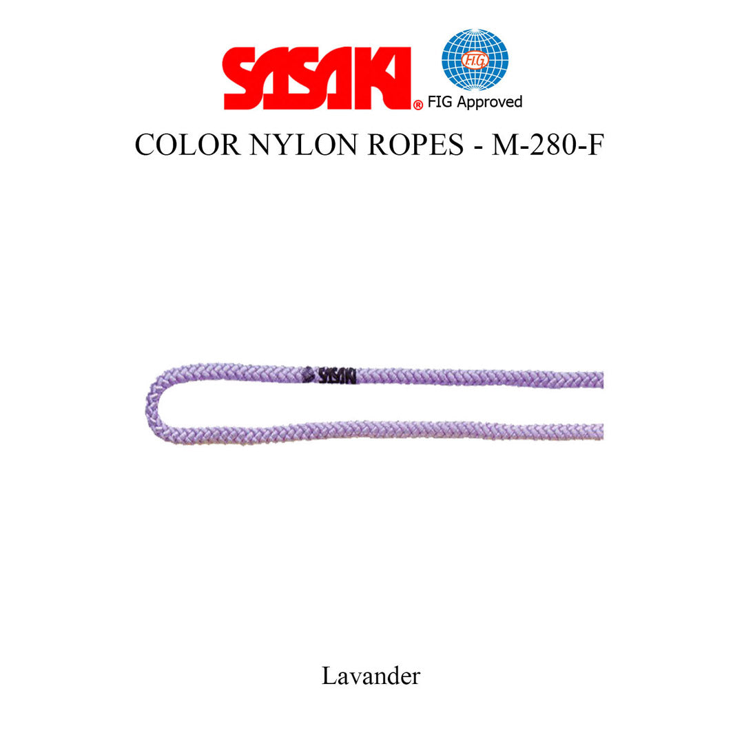 Sxoinaki Rythmikis Gymnastikis Monoxromo Agonistiko Sasaki M-280-F Colored Nylon Rope FIG L Lavender MelizDanceShop