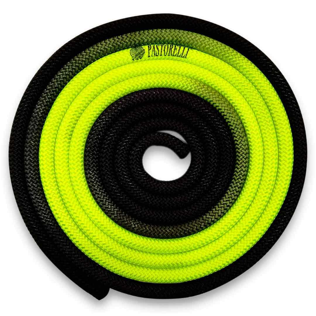 Sxoinaki Rythmikis Gymnastikis Polixromo Agonistiko Pastorelli New Orleans Multicolor Rope FIG 00100 Yellow Black MelizDanceShop