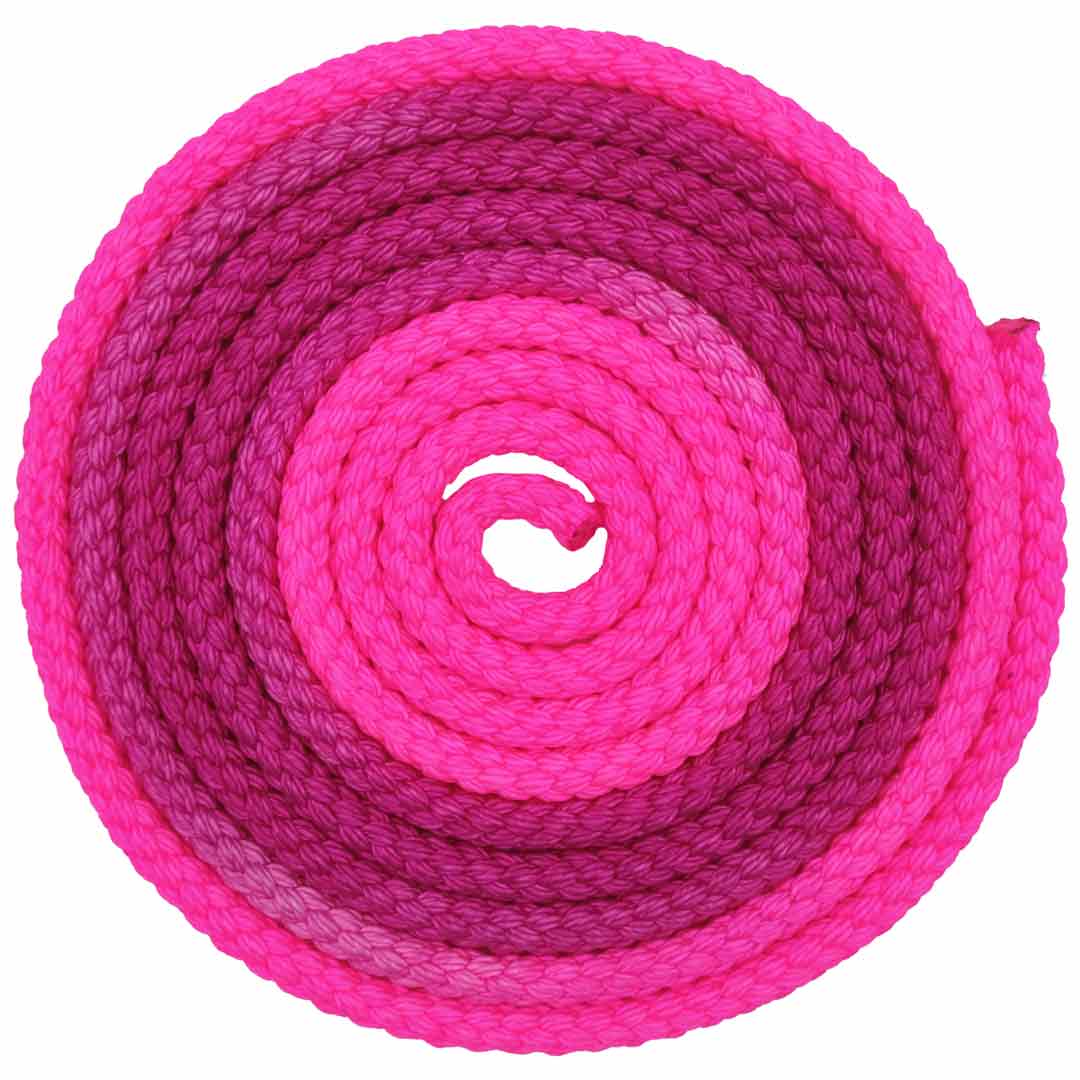 Sxoinaki Rythmikis Gymnastikis Polixromo Agonistiko Pastorelli Patrasso Multicolored Rope FIG 00283 Fluorescent Pink Fuchsia MelizDanceShop