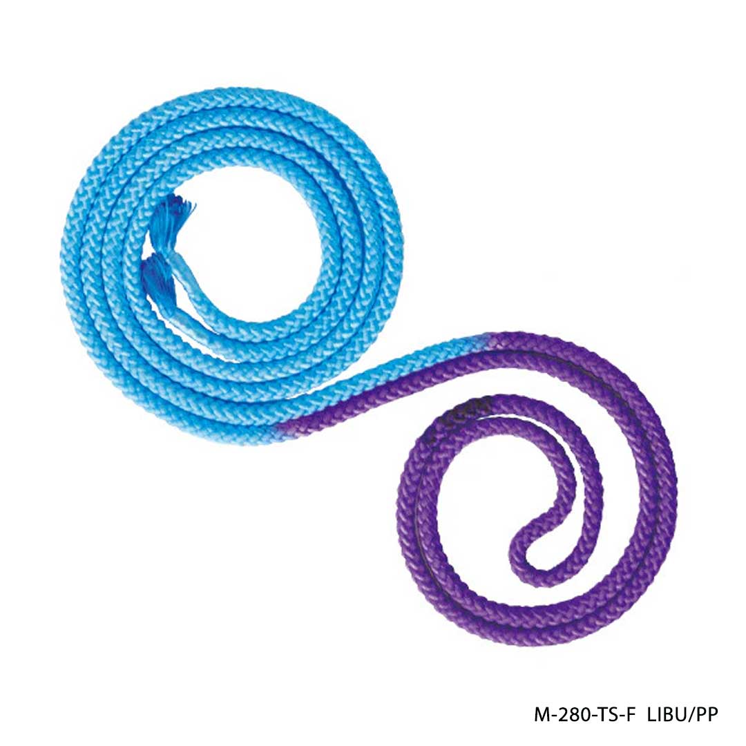 Sxoinaki Rythmikis ymnastikis Polixomo Agonistiko Sasaki M-280TS-F Double end FIG LIBU-PP LightBlue Purple MelizDanceShop