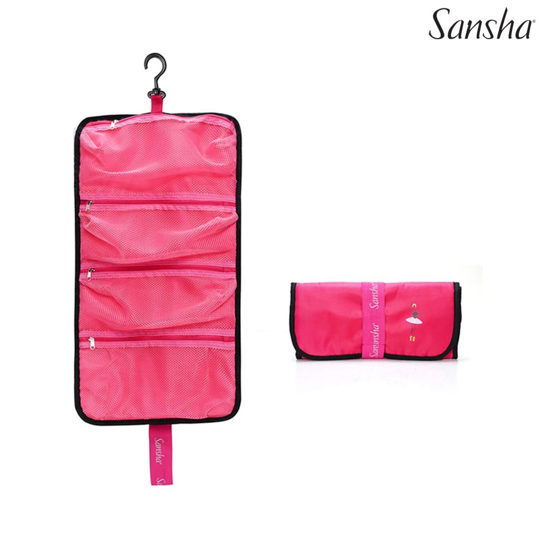 Tsanta Fakelos Gia Pouent Mpaletou Sansha 92BB1012P Pointe Shoes Bag Foldable Fuchsia Details MelizDanceShop