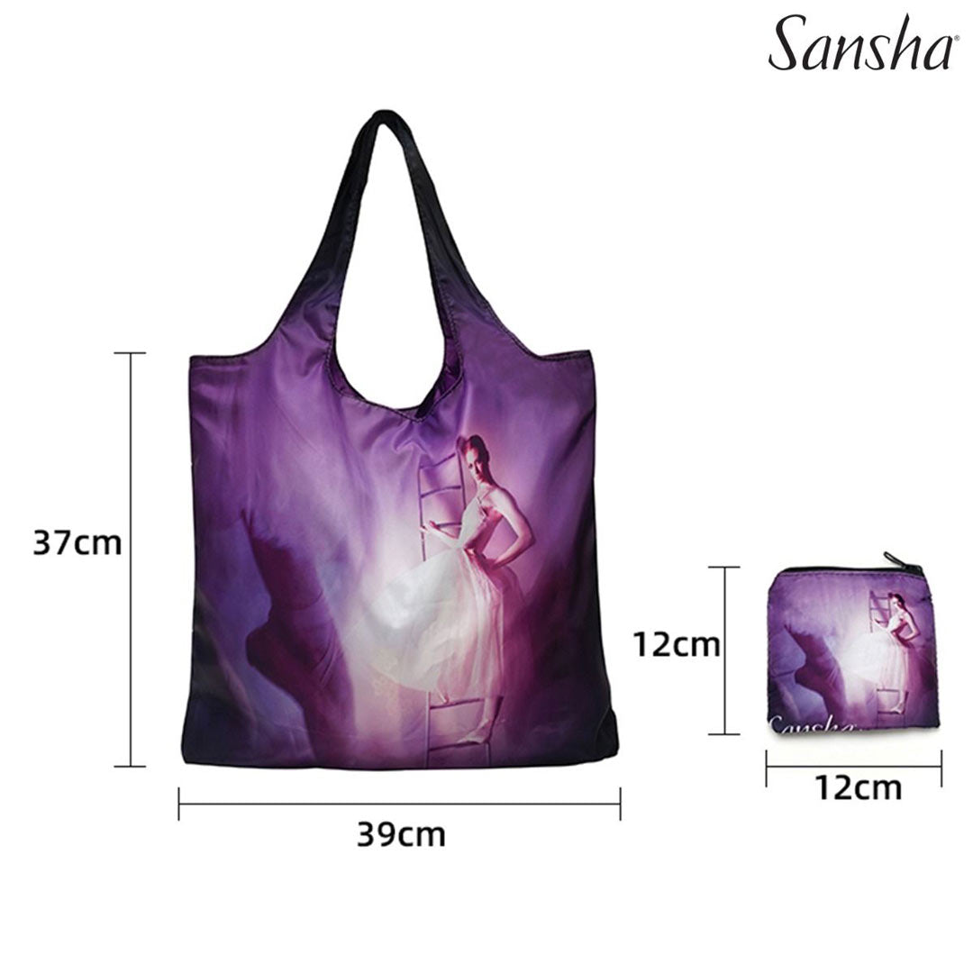 Tsanta Mpaletou Sansha 92BB1014 Foldable Bag Dark Purple Dimensions MelizDanceShop