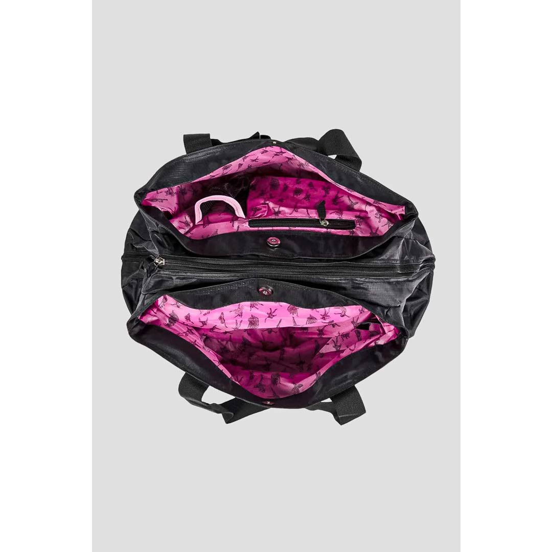 Tsanta Xorou Me Pollaples Thikes Bloch Multi-Compartment Tote Bag Black Inside MelizDanceShop