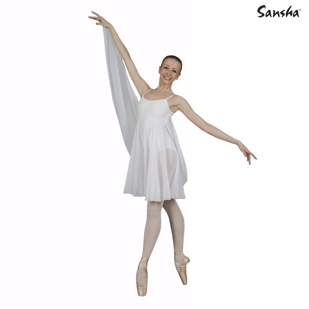 Forema Mpaletou Gynaikeio Sansha Cordelia Lyrical White MelizDanceShop