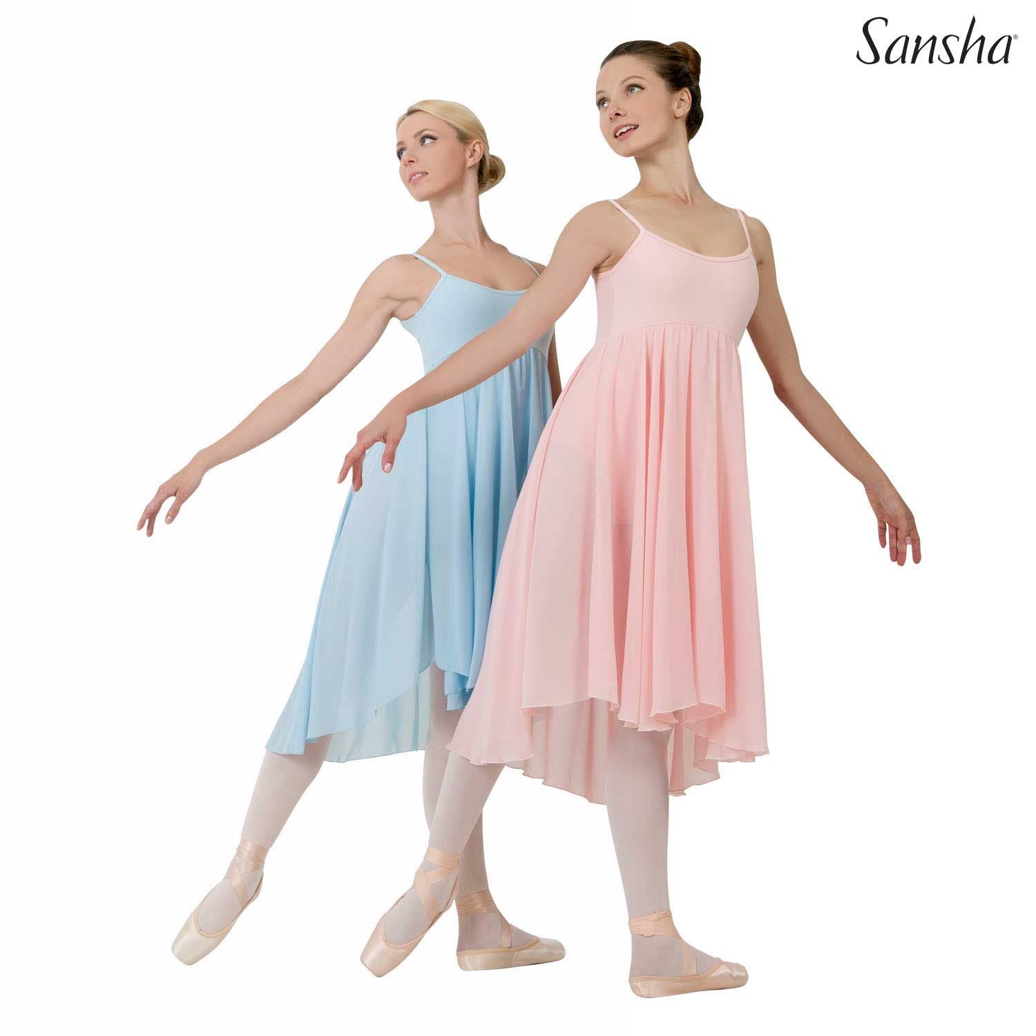 Forema Mpaletou Gynaikeio Tiranta Sansha Mabel Lyrical Pink Light Blue MelizDanceShop