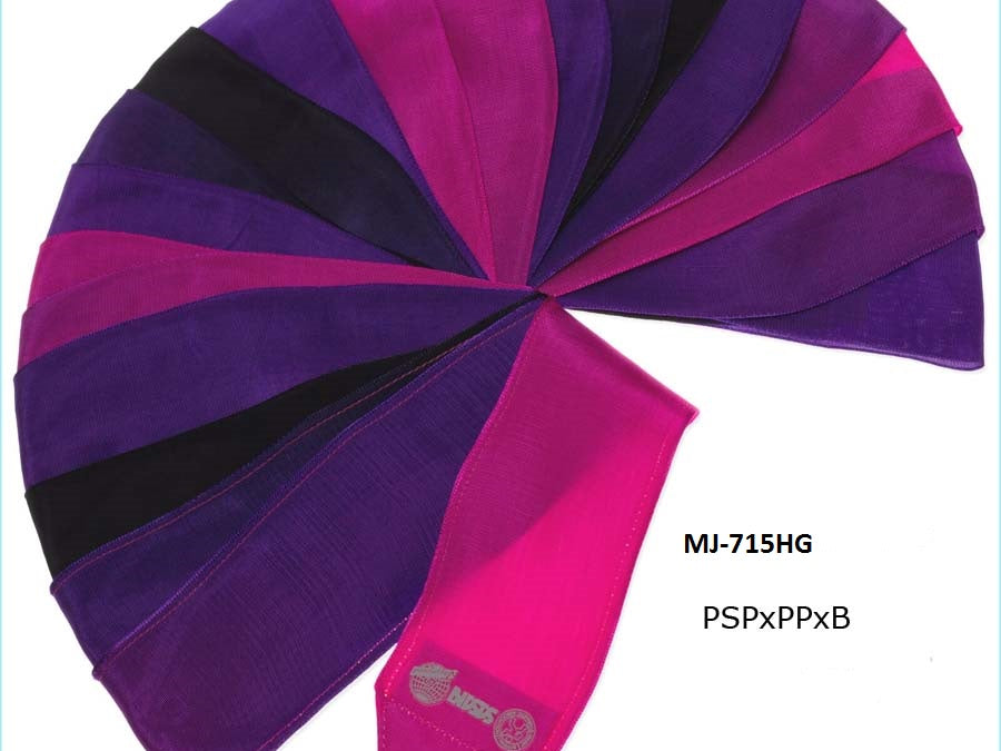 Kordela Rythmikis Gymnastikis Polixromi Agonistiki Sasaki MJ715HG FIG 5Metra Pink Purple Black MelizDanceShop