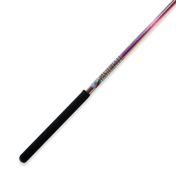 Ribbon Stick Mpagketa Kordelas Rythmikis Gymnastikis Polixromi Agonistiki Pastorelli Rotator Laser Line Stick FIG 03517 Pink Violet Black Grip MelizDanceShop