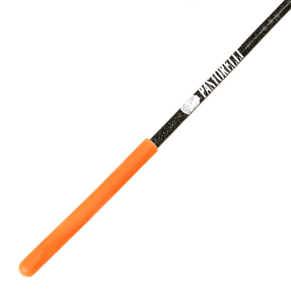 Ribbon Stick Mpagketa Kordelas Rythmikis Gymnastikis Agonistiki Pastorelli Glitter Stick FIG 00400 Glitter Black Orange Grip MelizDanceShop