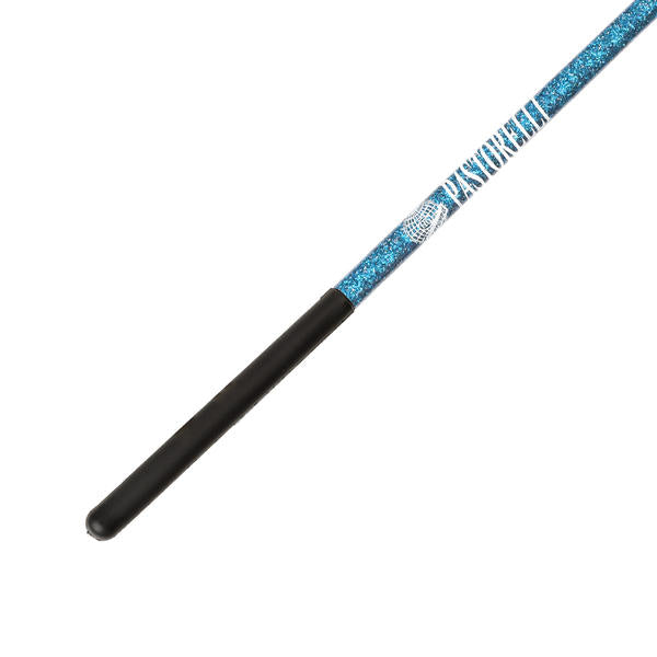 Ribbon Stick Mpagketa Kordelas Rythmikis Gymnastikis Agonistiki Pastorelli Glitter Stick FIG 00400 Glitter Emerald Black Grip MelizDanceShop