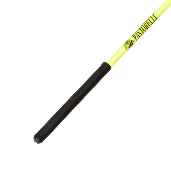 Ribbon Stick Mpagketa Kordelas Rythmikis Gymnastikis Agonistiki Pastorelli Glitter Stick FIG 00400 Glitter Fluo Yellow Black Grip MelizDanceShop