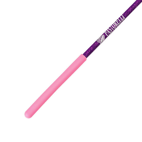 Ribbon Stick Mpagketa Kordelas Rythmikis Gymnastikis Agonistiki Pastorelli Glitter Stick FIG 00400 Glitter Fuchsia Pink Grip MelizDanceShop