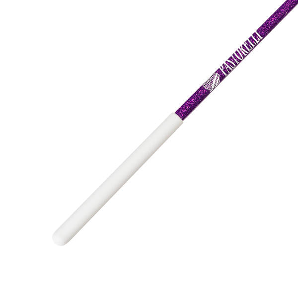 Ribbon Stick Mpagketa Kordelas Rythmikis Gymnastikis Agonistiki Pastorelli Glitter Stick FIG 00400 Glitter Fuchsia White Grip MelizDanceShop