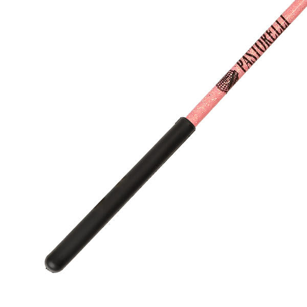 Ribbon Stick Mpagketa Kordelas Rythmikis Gymnastikis Agonistiki Pastorelli Glitter Stick FIG 00400 Glitter Pink Black Grip MelizDanceShop