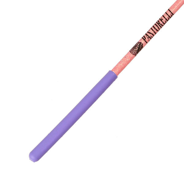 Ribbon Stick Mpagketa Kordelas Rythmikis Gymnastikis Agonistiki Pastorelli Glitter Stick FIG 00400 Glitter Pink Lilac Grip MelizDanceShop