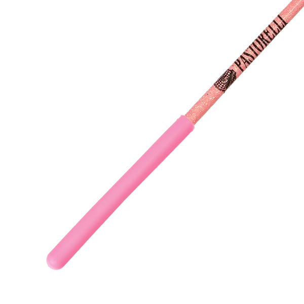 Ribbon Stick Mpagketa Kordelas Rythmikis Gymnastikis Agonistiki Pastorelli Glitter Stick FIG 00400 Glitter Pink Pink Grip MelizDanceShop