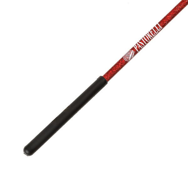 Ribbon Stick Mpagketa Kordelas Rythmikis Gymnastikis Agonistiki Pastorelli Glitter Stick FIG 00400 Glitter Red Black Grip MelizDanceShop