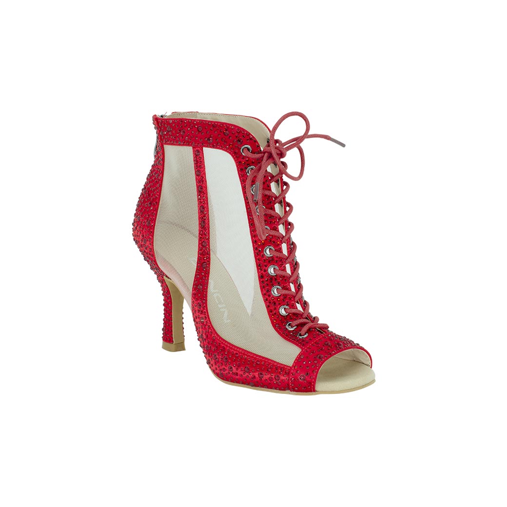 Mpotakia Xorou Gynaikeia Dancin DB42-085-520 Red Me Strass MelizDanceShop