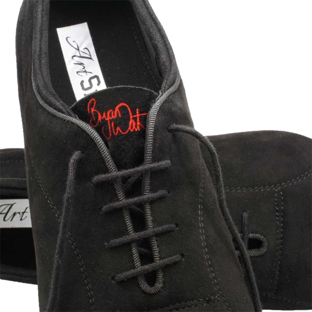 Papoutsia Latin Andrika Xeiropoihta Ray Rose ryan Watson Suede Nappa Black Zoom MelizDanceShop