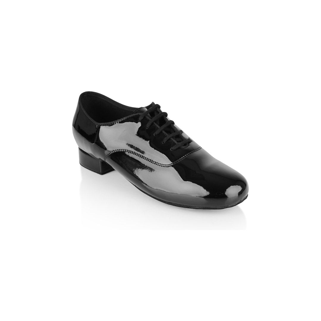 Papoutsia Latin Andrika Ballroom Xeiropoihta Ray Rose Sandstorm Patent Medium Black MelizDanceShop