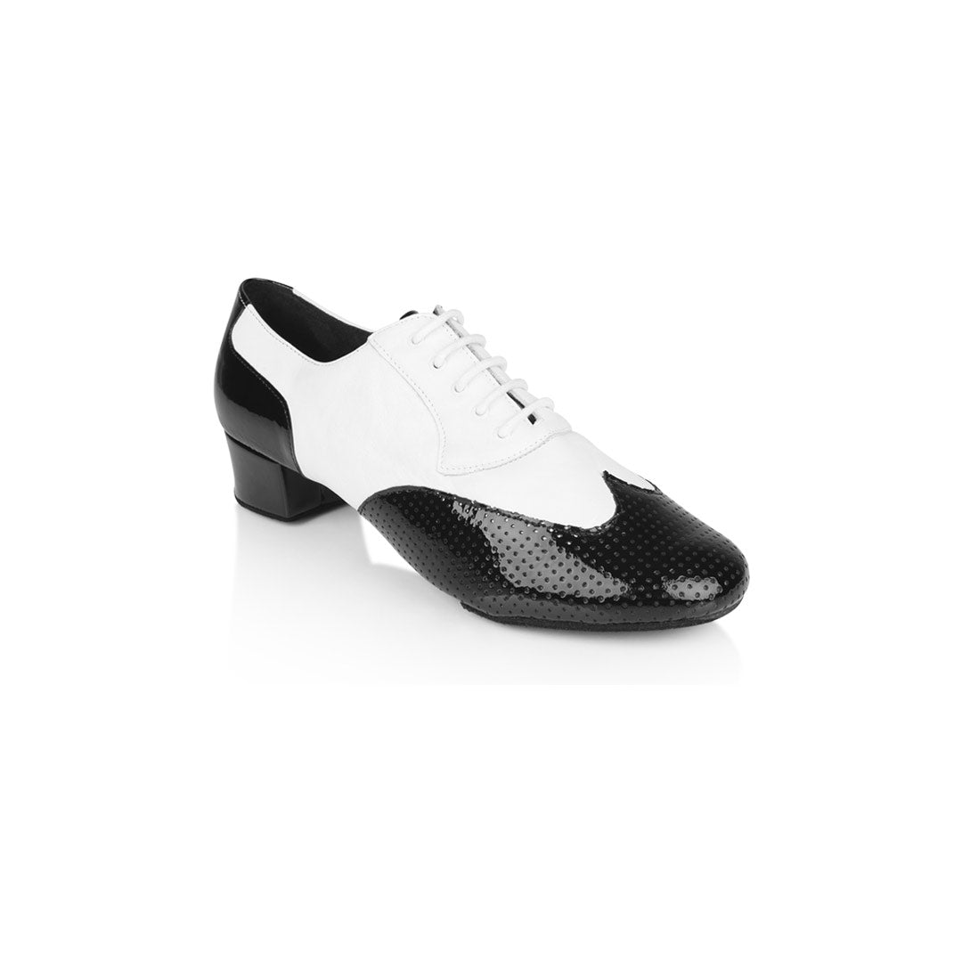 Papoutsia Latin Andrika Xeiropoihta Ray Rose Adolfo Patent Black White MelizDanceShop