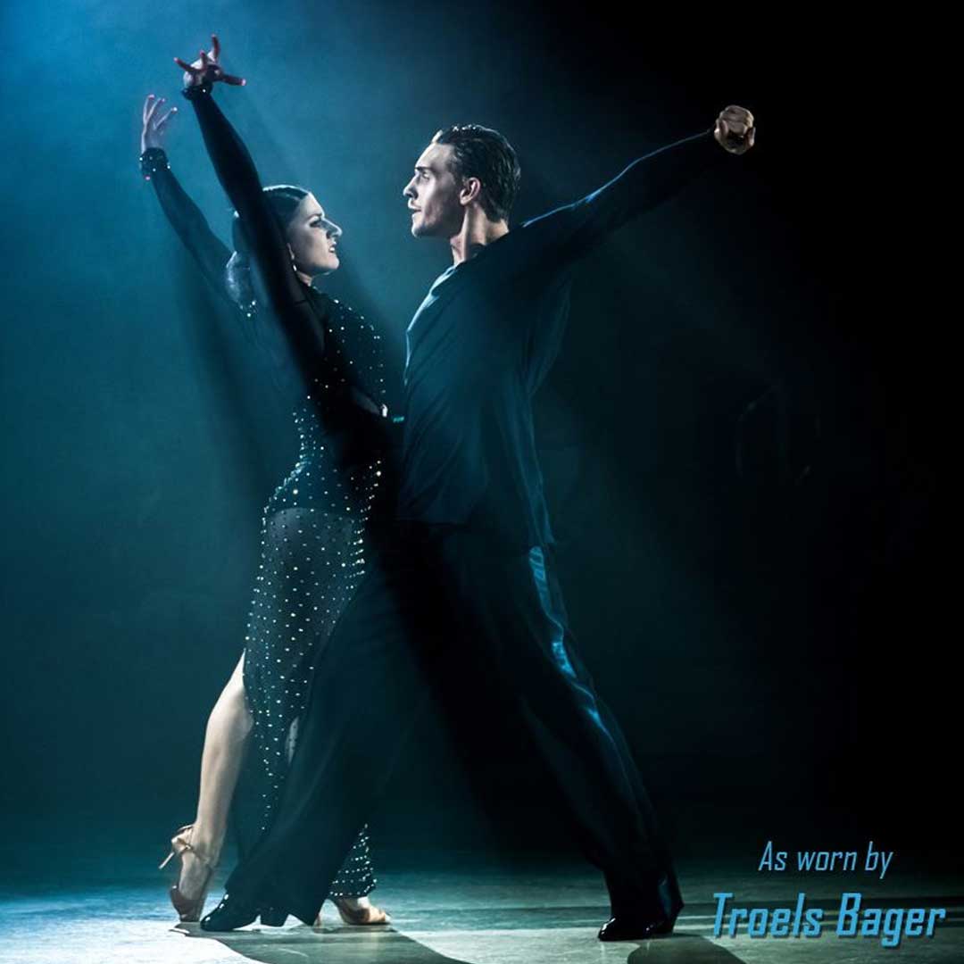 Papoutsia Latin Andrika Xeiropoihta Ray Rose Zephyr Leather Black Portrait MelizDanceShop