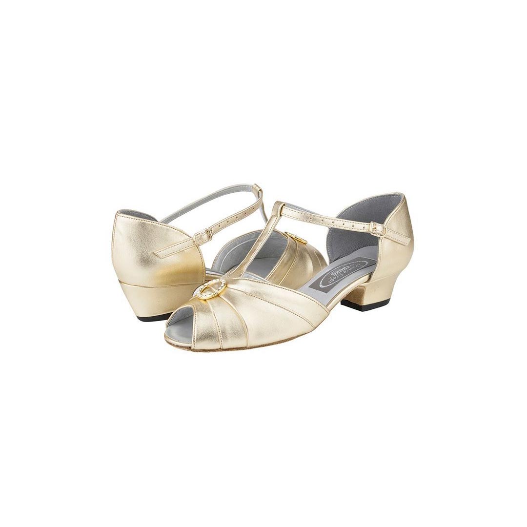 Papoutsia Latin Gynaikeia Social Dance Steps Xeiropoihta FreedOfLondon Garnet Gold PU Pair MelizDanceShop