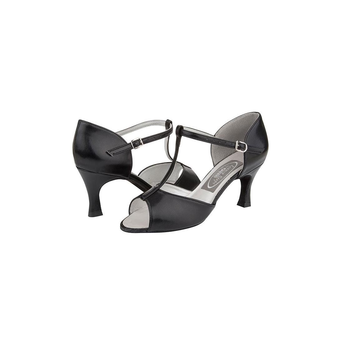 Papoutsia Latin Gynaikeia Social Dance Steps Xeiropoihta FreedOfLondon Jade Black PU Pair MelizDanceShop