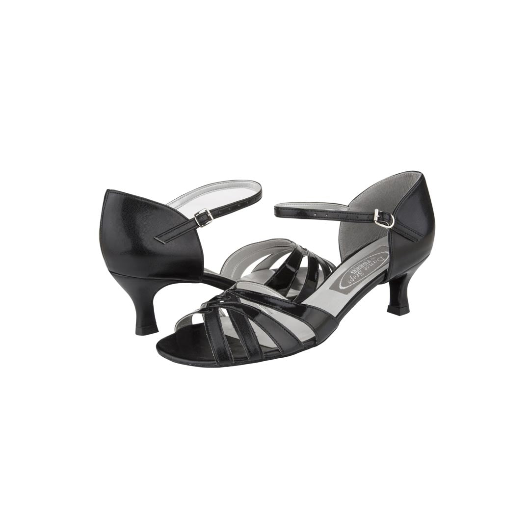 Papoutsia Latin Gynaikeia Social Dance Steps Xeiropoihta FreedOfLondon Waltz Black PU Pair MelizDanceShop