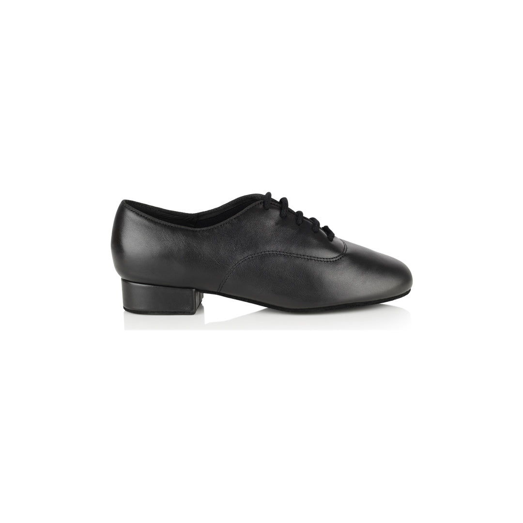 Papoutsia Latin Ballroom Paidika Xeiropoihta Ray Rose Sinook Leather Black Profile MelizDanceShop