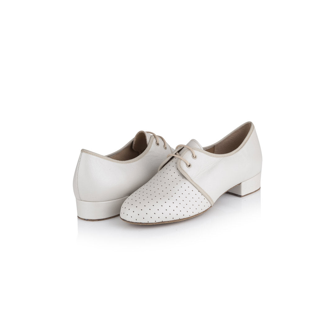 Papoutsia Latin Practice Gynaikeia Xeiropoihta Freed Of London Sicily Leather Ivory Pair MelizDanceShop
