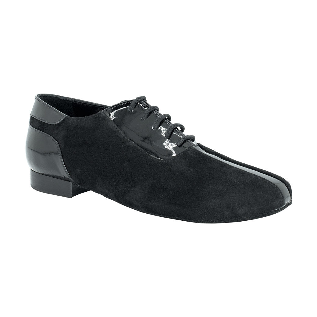 Papoutsia Xorou Andrika Ballroom Street Latin Dancin 4061-015-510 Suede Patent Black MelizDanceSho